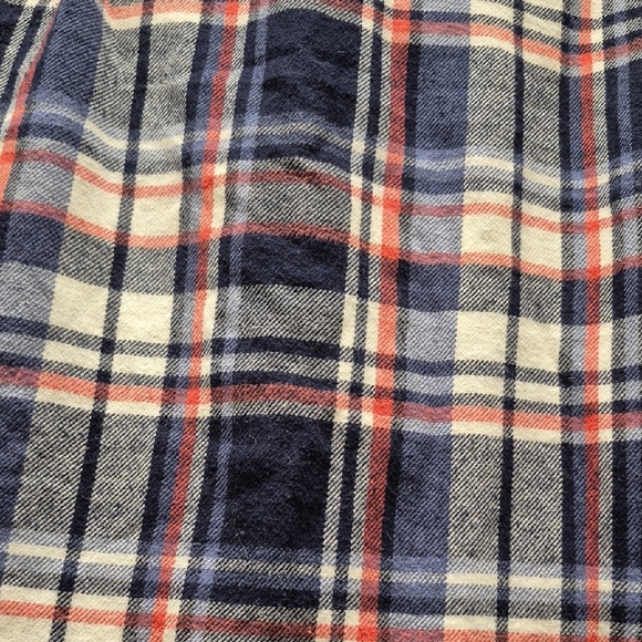 Tilly's Navy and Red Plaid Button Down Shirt - Picture 7 of 7